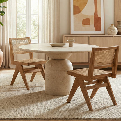 HOSHI Travertin Japandi Eettafel