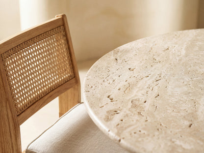 HOSHI Travertin Japandi Eettafel