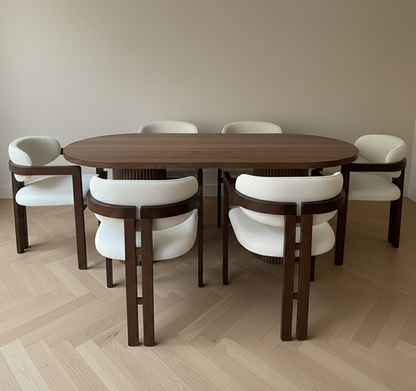 KINZA EMI EETTAFELSET – OVAAL MET 6 STOELEN