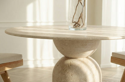 HOSHI Travertin Japandi Eettafel